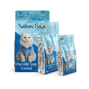 Naturesand Marseille soap scented white bentonite cat litter
